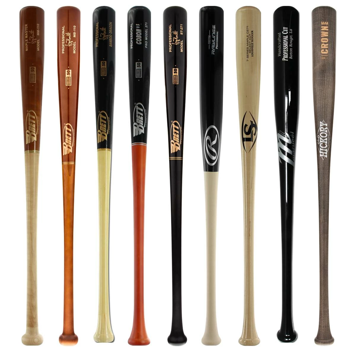 Check Out Our Wide Range Of High Quality JustBats Pick Your Pack - Adult Wood 2-Pack - Platinum Black, White, Brown, Maroon, Red, Grey, Natural, Navy, Blue, Gold At Low Prices - Image 20