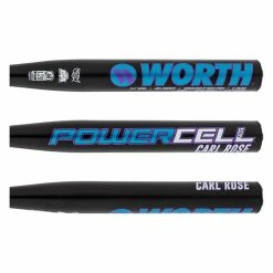 Shop The Latest Worth Powercell Carl Rose 13.5" XL USSSA Slow Pitch Softball Bat: WCARLU Black, Blue, White, Free Shipping, Shop Now!