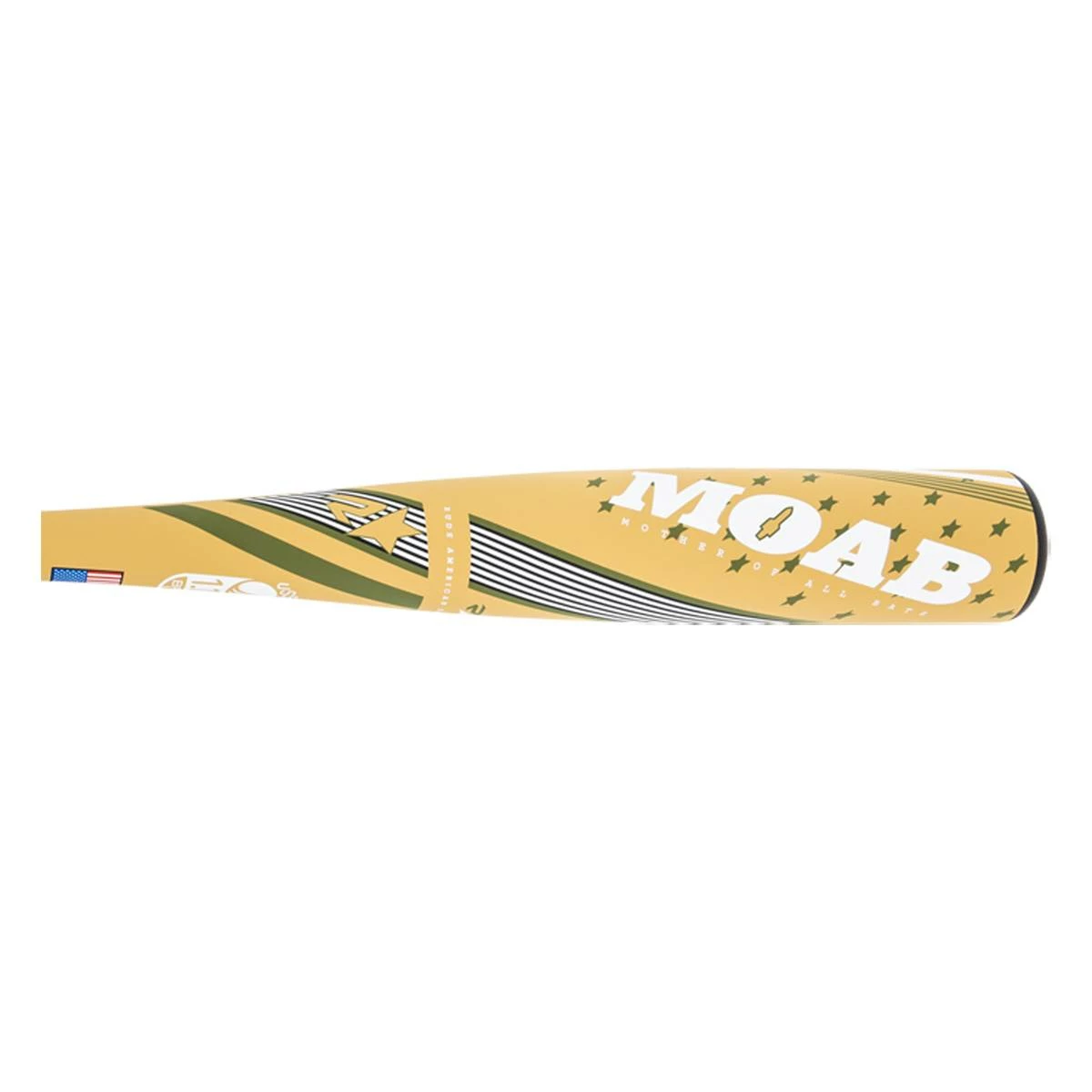 Classic Retro Rude American USA 2022 Rude American MOAB Speed -5 USSSA Baseball Bat: SLMOAB5S Green, Tan, White - BaseBall Bat Gear Shop - Image 2