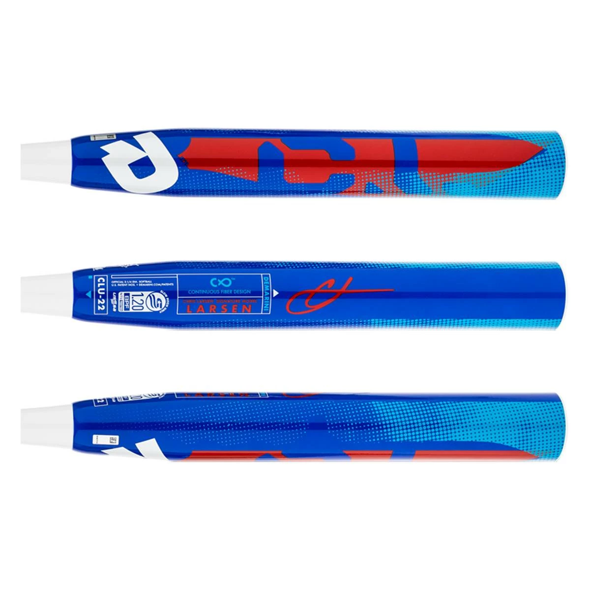 2022 DeMarini Nautalai Chris Larsen 12" Endload USSSA 240 Slow Pitch Softball Bat: WTDXCLU22 Blue, Red, White - Good Ideal Gift For Men And Women - BaseBall Bat Gear Shop