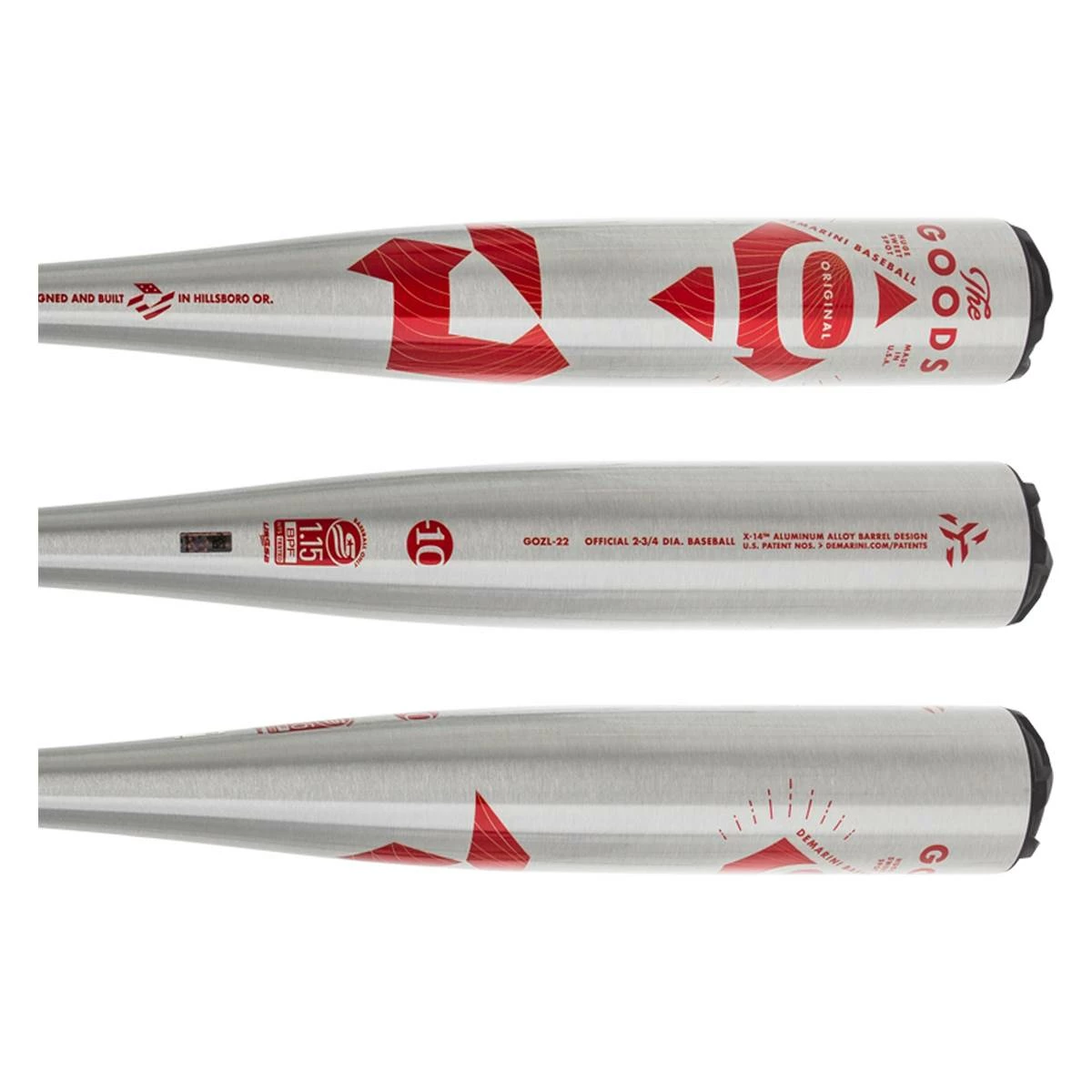 2022 DeMarini The Goods ONE -10 USSSA Baseball Bat: WTDXGOZ22 Red, Silver Add Happy Atmosphere To Your Festival BaseBall Bat Gear Shop
