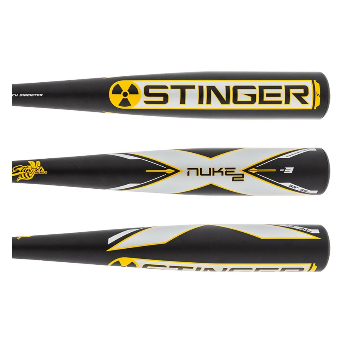Best Online BaseBall Bat Gear Shop Shopping Sites And When To Book Stinger Bat Co 2022 Stinger NUKE 2 BBCOR Baseball Bat: BBNUKE23 Black, Silver, Yellow