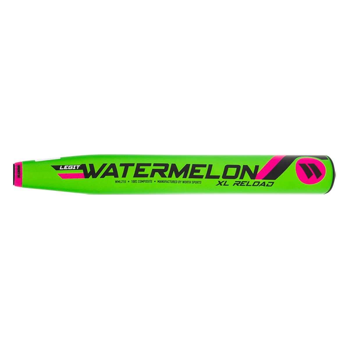 Worth Legit Watermelon 13.75" XL USSSA 240 Slow Pitch Softball Bat: WML21U Black, Green, Pink Add Happy Atmosphere To Your Festival BaseBall Bat Gear Shop - Image 2
