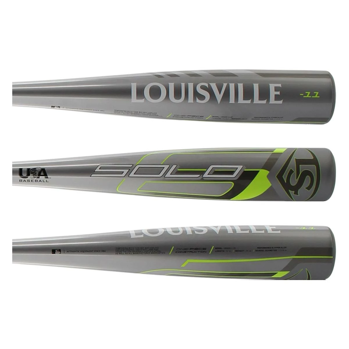 Getting Louisville Slugger Solo -11 USA Baseball Bat: WTLUBS6B1120 Green, Grey From BaseBall Bat Gear Shop In An Assortment Of Colors And Styles