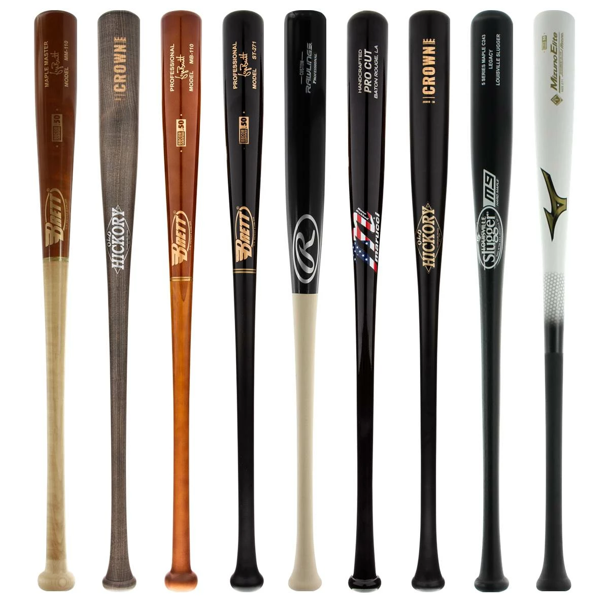 Check Out Our Wide Range Of High Quality JustBats Pick Your Pack - Adult Wood 2-Pack - Platinum Black, White, Brown, Maroon, Red, Grey, Natural, Navy, Blue, Gold At Low Prices - Image 8