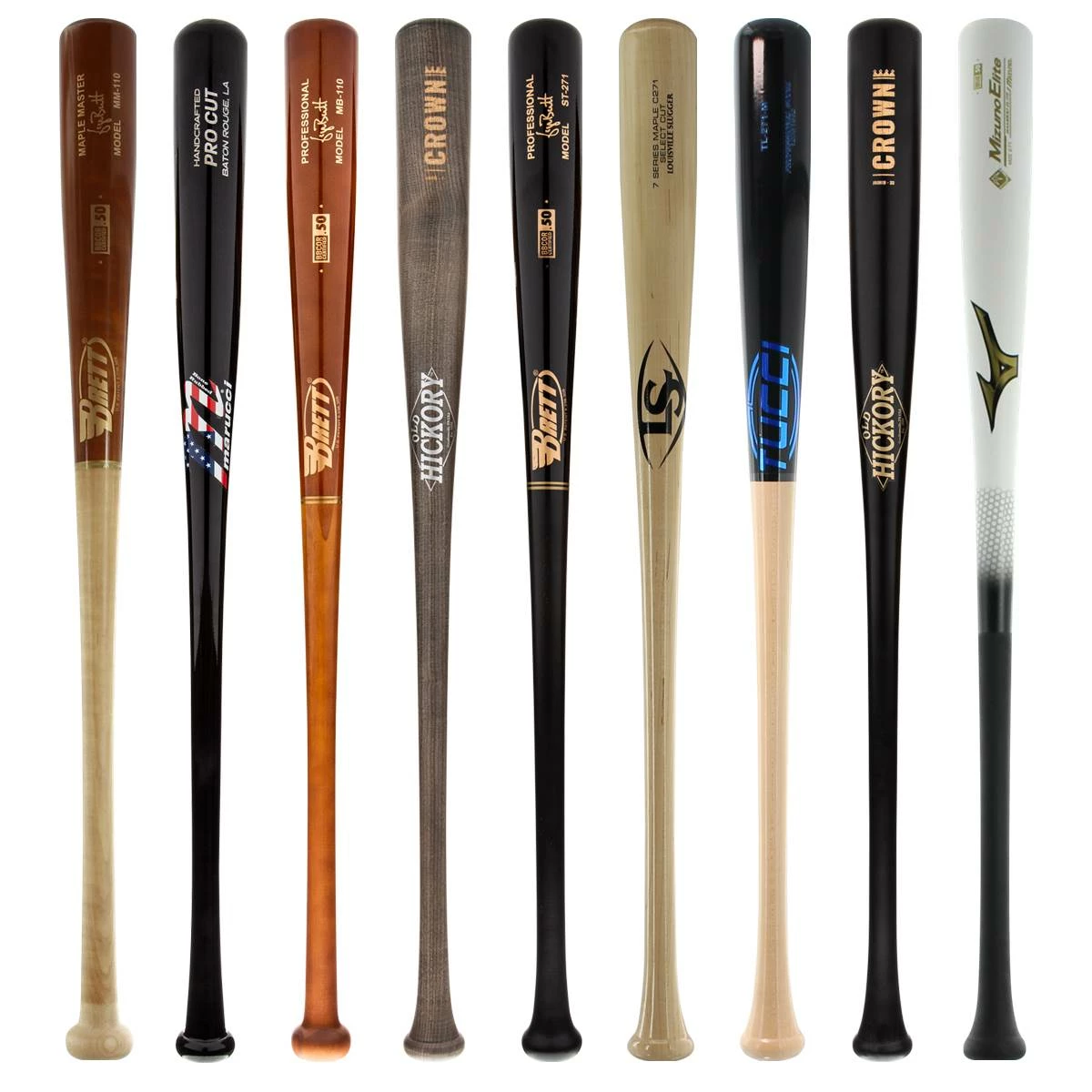 Check Out Our Wide Range Of High Quality JustBats Pick Your Pack - Adult Wood 2-Pack - Platinum Black, White, Brown, Maroon, Red, Grey, Natural, Navy, Blue, Gold At Low Prices - Image 13