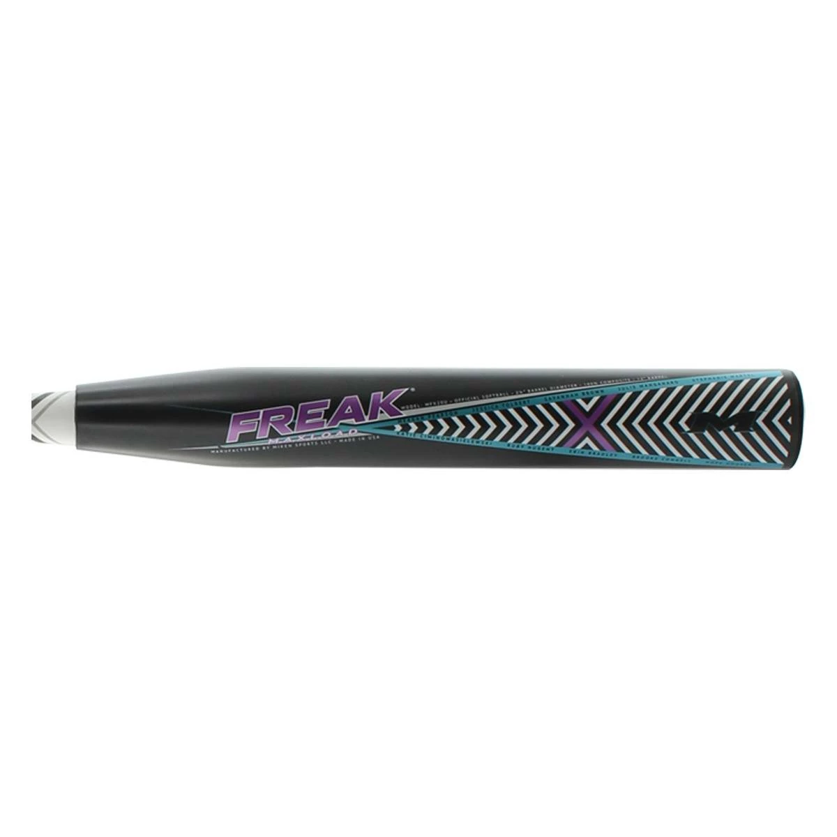 The Quality Of The Miken Freak X 12" Maxload USSSA Slow Pitch Softball Bat: MFX20U Black, Purple, White Is Impeccable - BaseBall Bat Gear Shop - Image 2