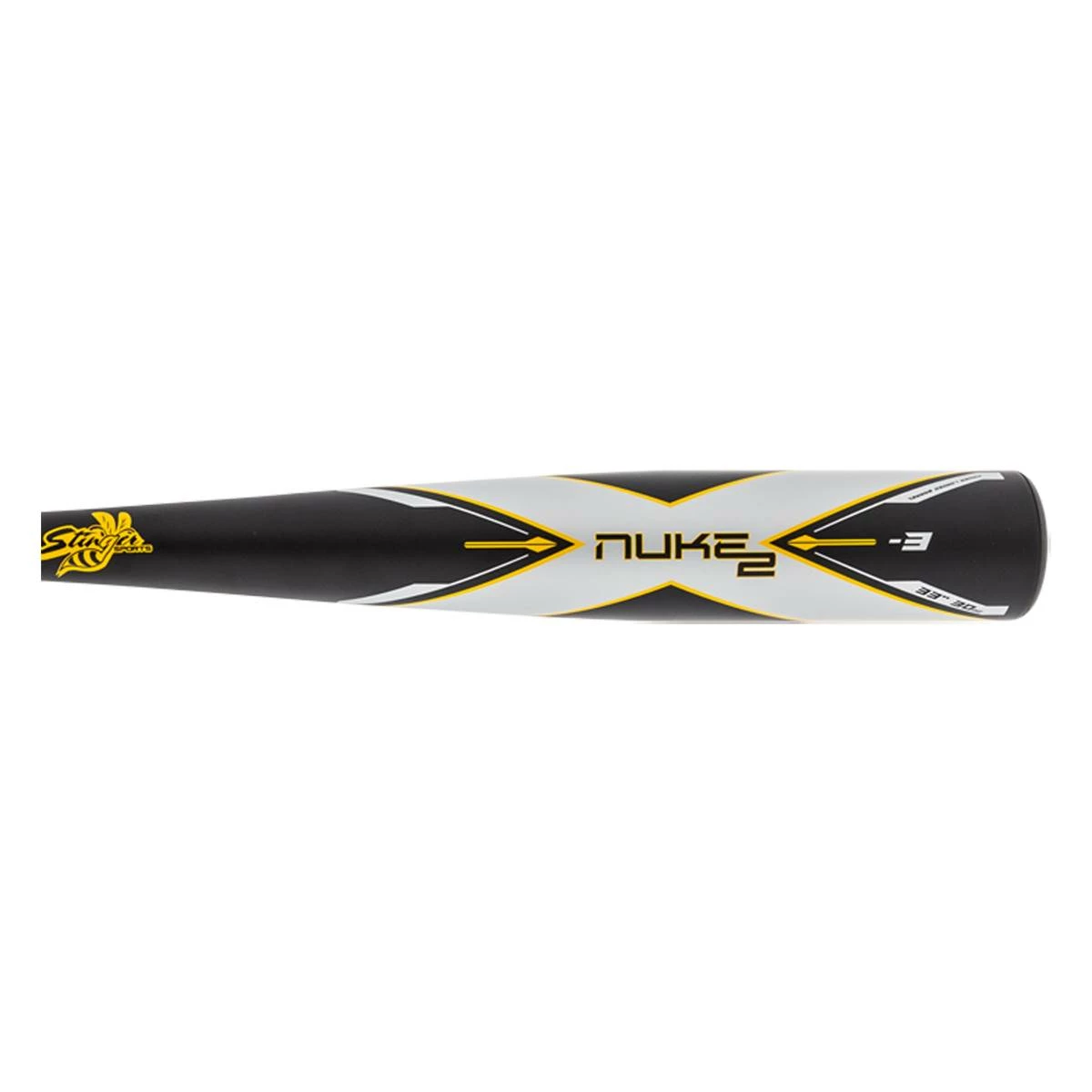 Best Online BaseBall Bat Gear Shop Shopping Sites And When To Book Stinger Bat Co 2022 Stinger NUKE 2 BBCOR Baseball Bat: BBNUKE23 Black, Silver, Yellow - Image 2