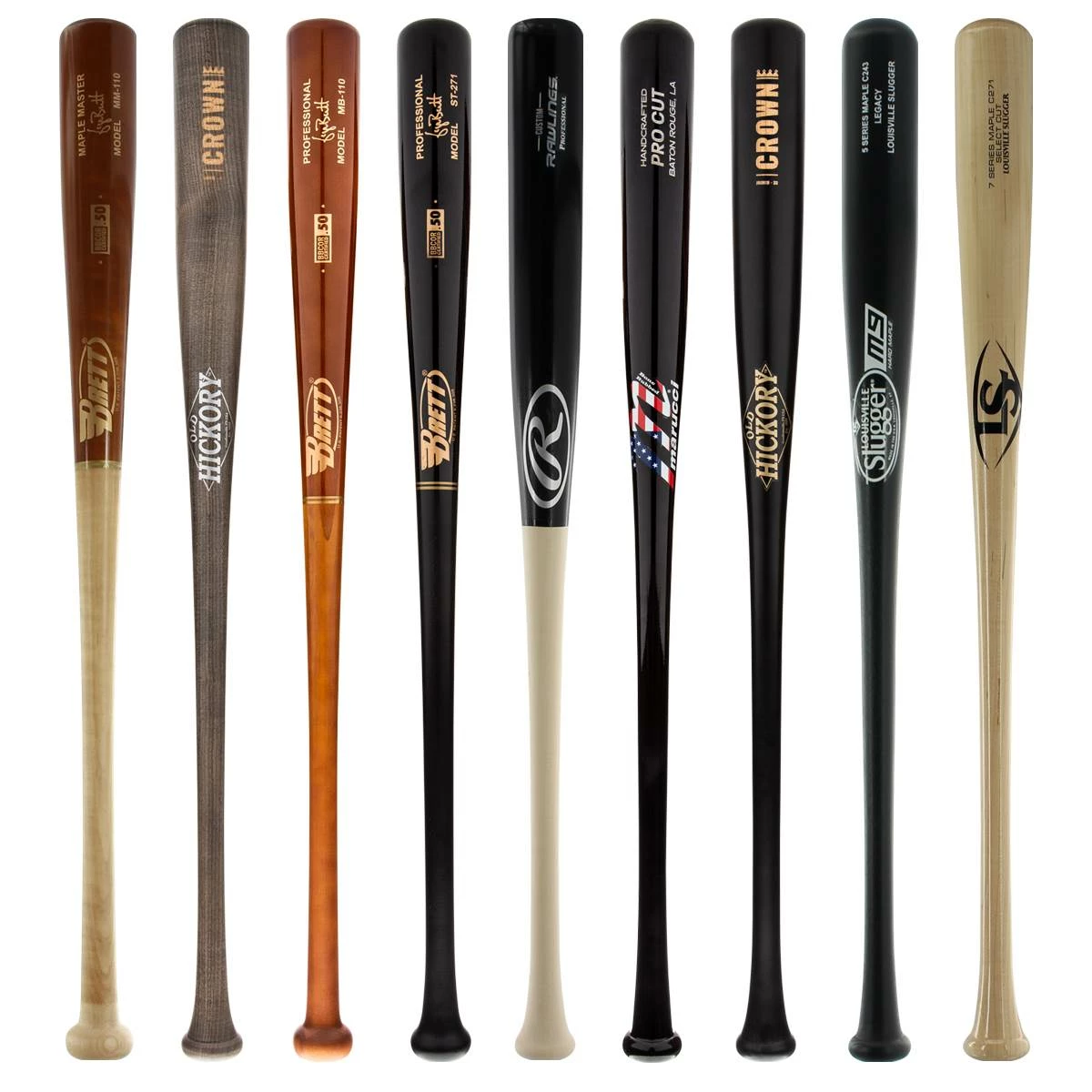 Check Out Our Wide Range Of High Quality JustBats Pick Your Pack - Adult Wood 2-Pack - Platinum Black, White, Brown, Maroon, Red, Grey, Natural, Navy, Blue, Gold At Low Prices - Image 6