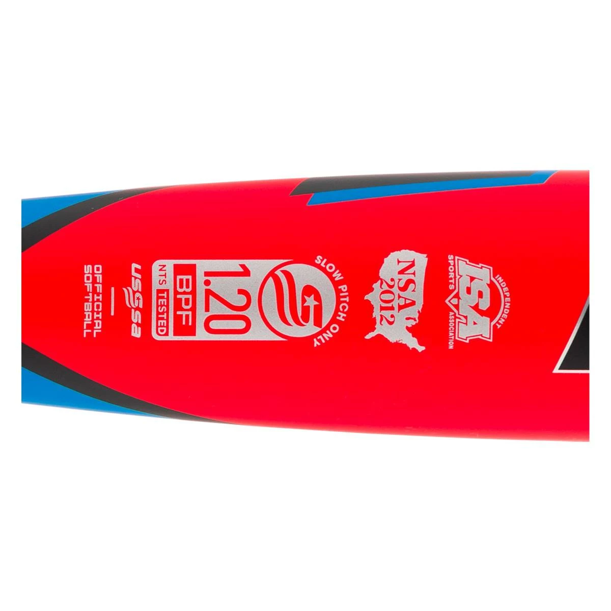 Gifts For Daughter From Mom Or Dad, Free Shipping 2022 Easton Comic POW Fire Flex 12.75" Loaded USSSA 240 Slow Pitch Softball Bat: SP22POWL Blue, Red - Image 3