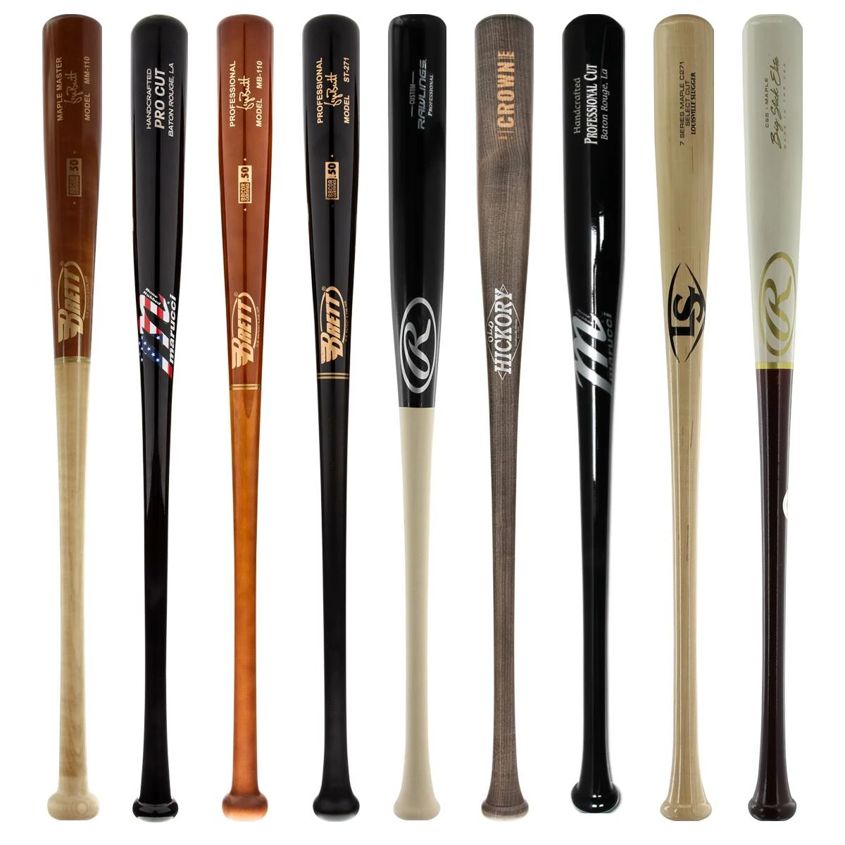 Check Out Our Wide Range Of High Quality JustBats Pick Your Pack - Adult Wood 2-Pack - Platinum Black, White, Brown, Maroon, Red, Grey, Natural, Navy, Blue, Gold At Low Prices - Image 17