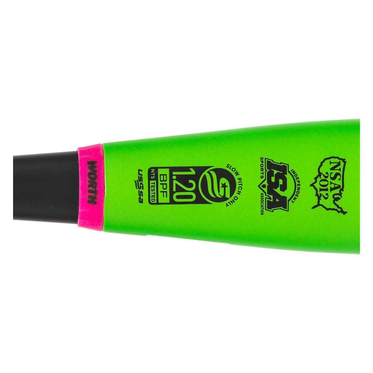 Worth Legit Watermelon 13.75" XL USSSA 240 Slow Pitch Softball Bat: WML21U Black, Green, Pink Add Happy Atmosphere To Your Festival BaseBall Bat Gear Shop - Image 3