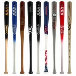 BaseBall Bat Gear Shop's Online JustBats Pick Your Pack - Youth Wood 3-Pack - Silver Grey, Black, White, Brown, Red, Blue, Natural Delivery