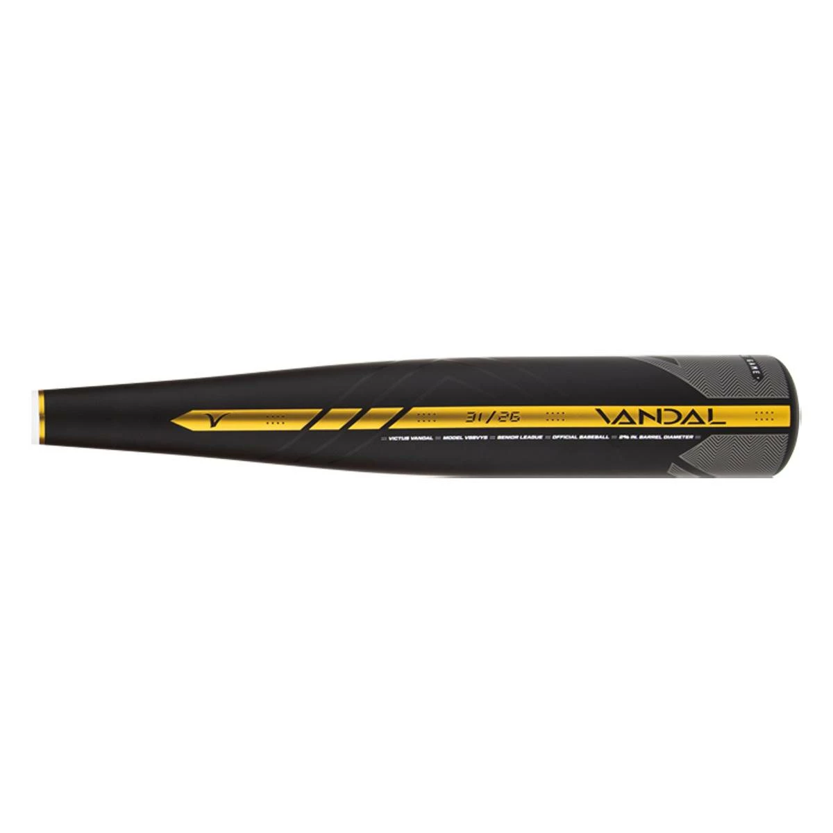 Victus Vandal -5 USSSA Baseball Bat: VSBVY5 Black, Gold, White - BaseBall Bat Gear Shop Good Quality And Cheap - Image 2