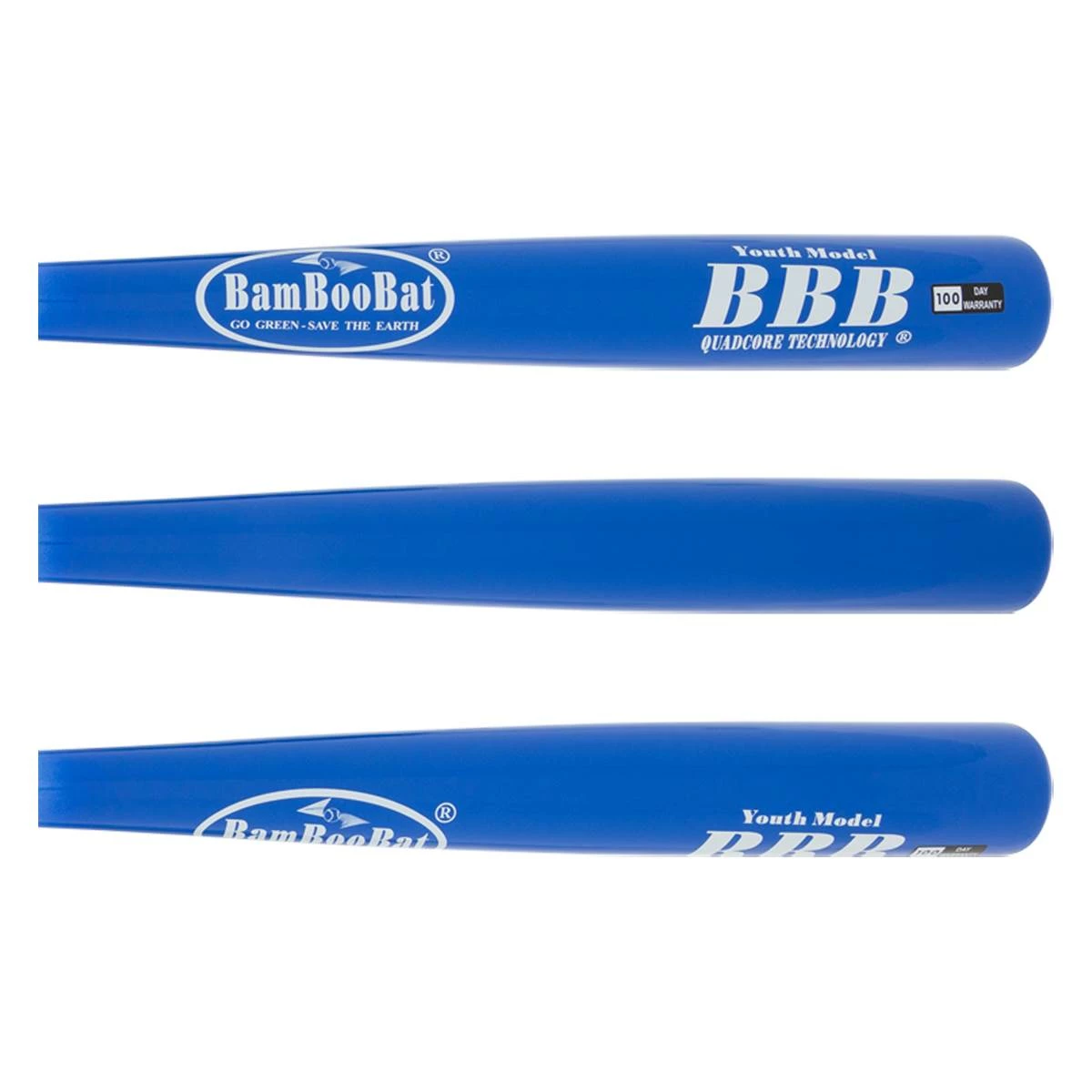 Buy Easy To Cleaning BamBooBat Bamboo Wood Youth Baseball Bat: YHWBU100D Blue, White For Friends - BaseBall Bat Gear Shop