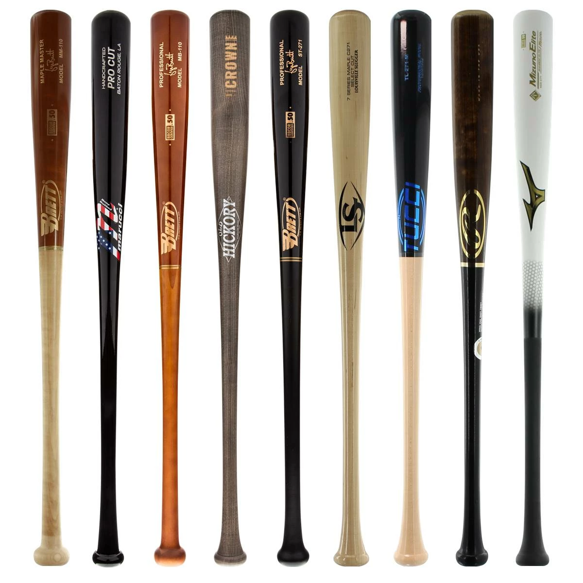 Check Out Our Wide Range Of High Quality JustBats Pick Your Pack - Adult Wood 2-Pack - Platinum Black, White, Brown, Maroon, Red, Grey, Natural, Navy, Blue, Gold At Low Prices - Image 14