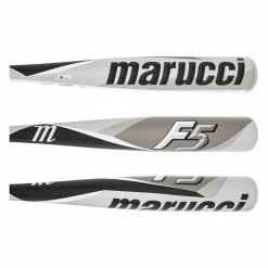 Assorted Marucci F5 BBCOR Baseball Bat: MCBF53 Black, Silver, White Styles Adds A Stylistic Touch