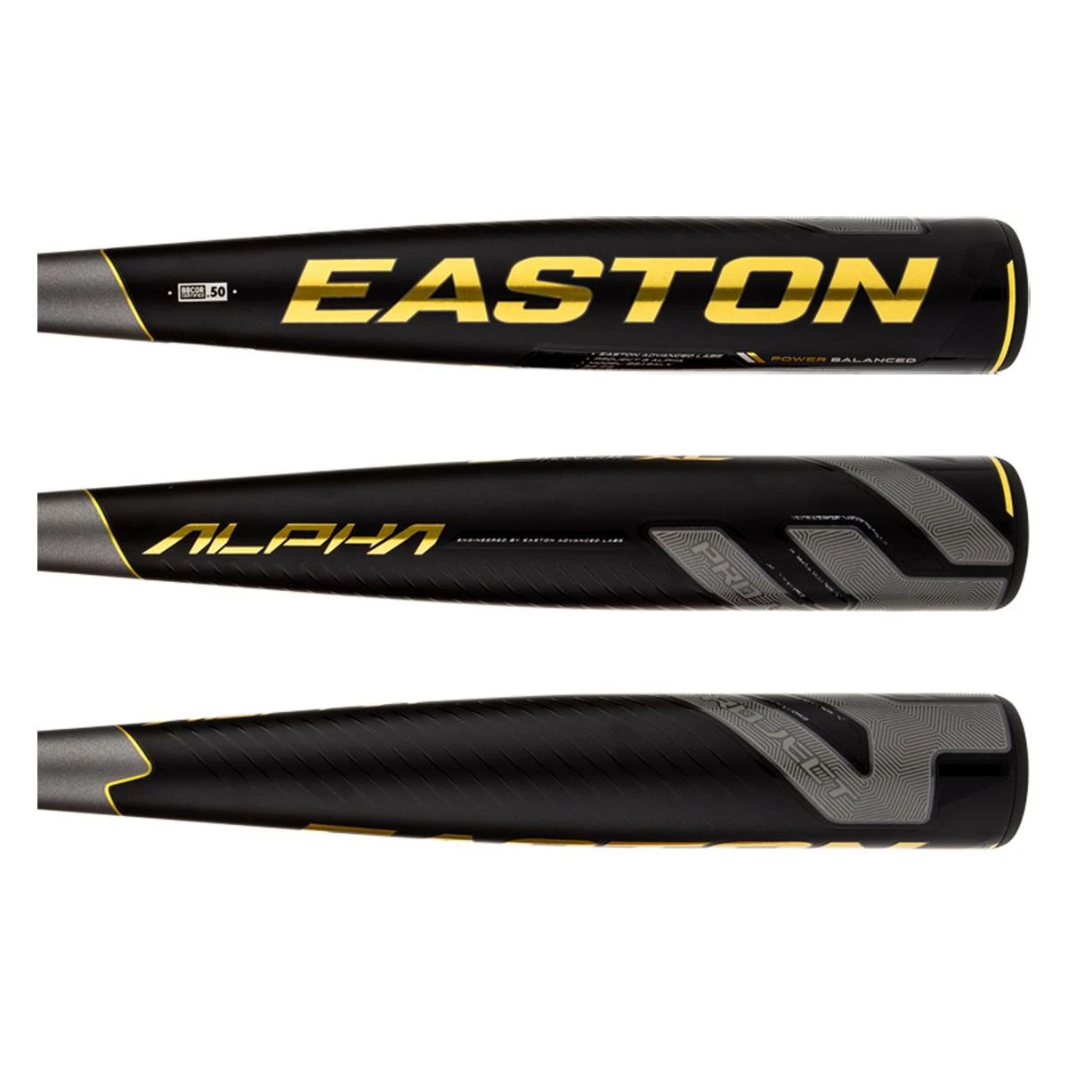 Online Shopping In The USA - Easton Project 3 Alpha XL BBCOR Baseball Bat: BB19ALX Black, Gold, Grey - Baseballbatgear.shop | New Collection Online - Image 2