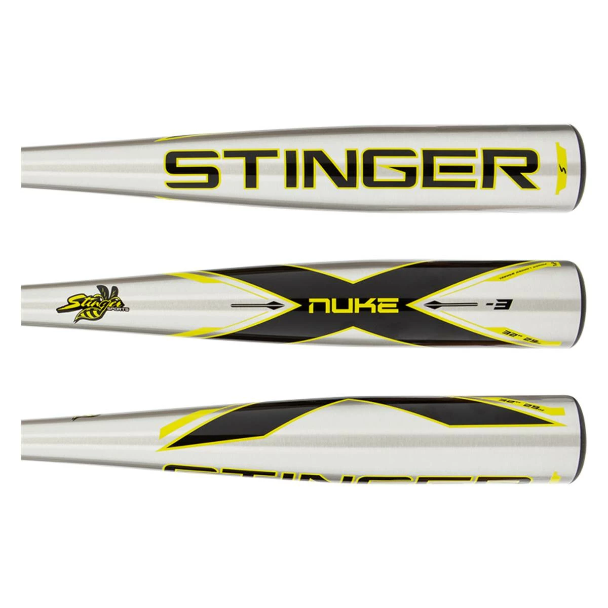 Good Quality And Cheap Stinger Bat Co Stinger NUKE BBCOR Baseball Bat: NUKESE Black, Silver, Yellow